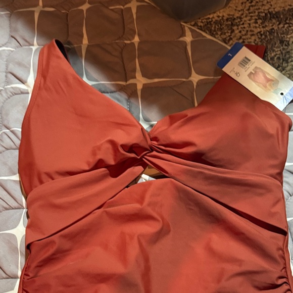 DKNY Rust One Piece Swimsuit - Picture 4 of 4